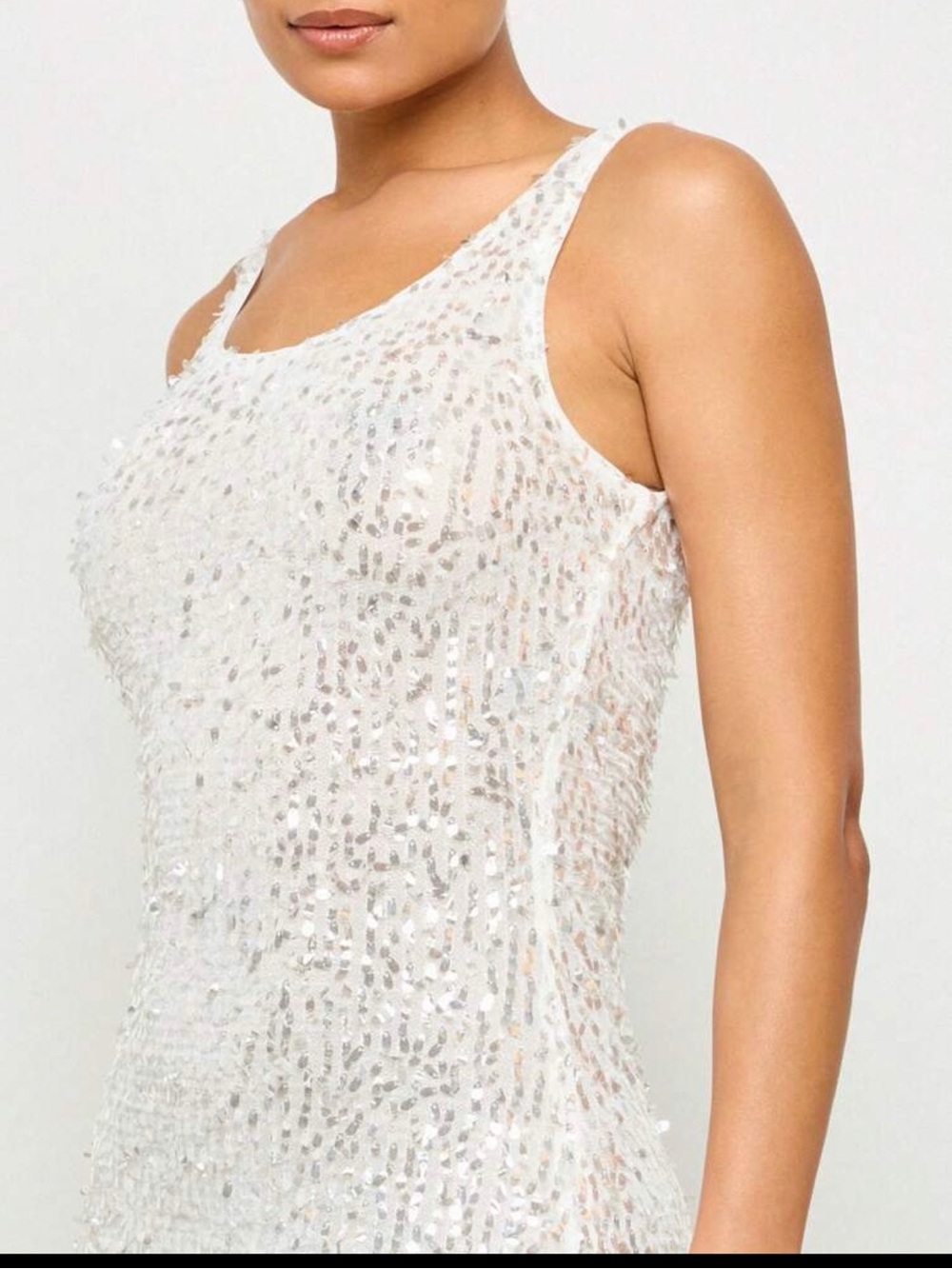 White Sequin Dress - Picture 4 of 8